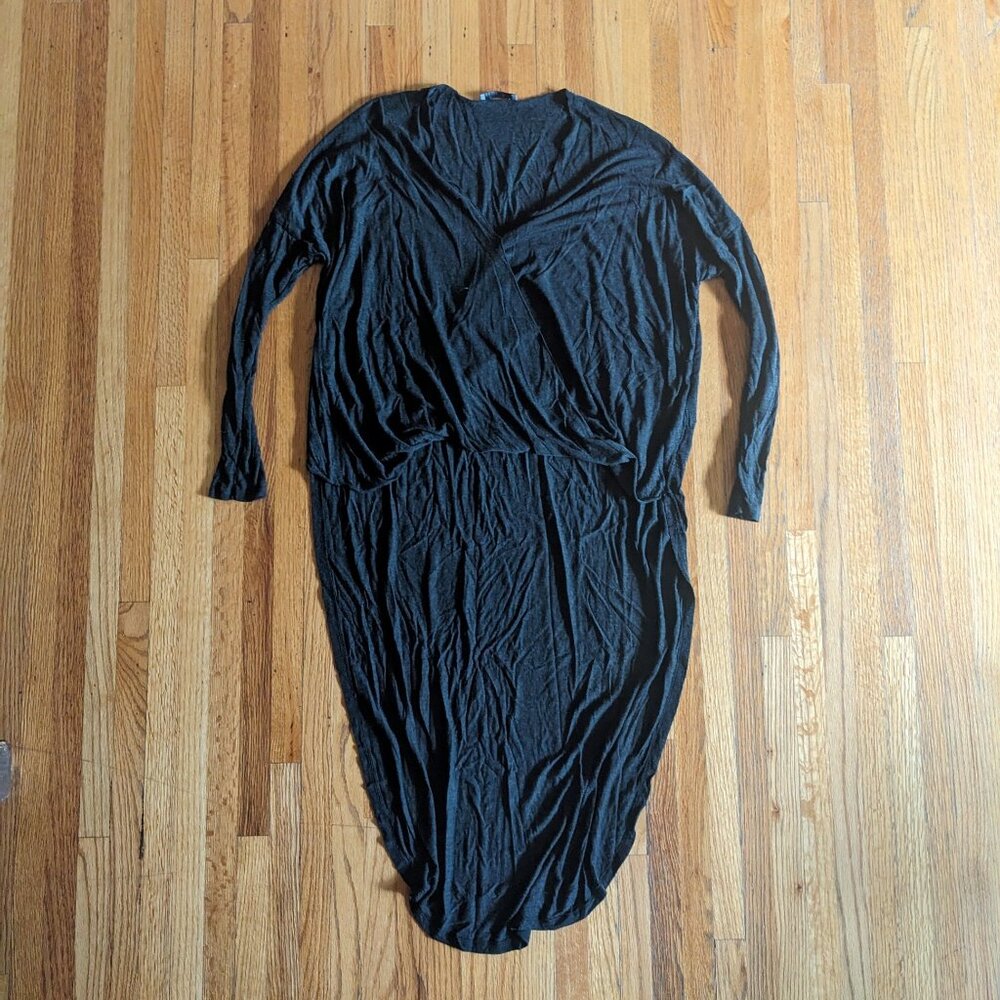 Zara Dark Gray V-Neck Tunic